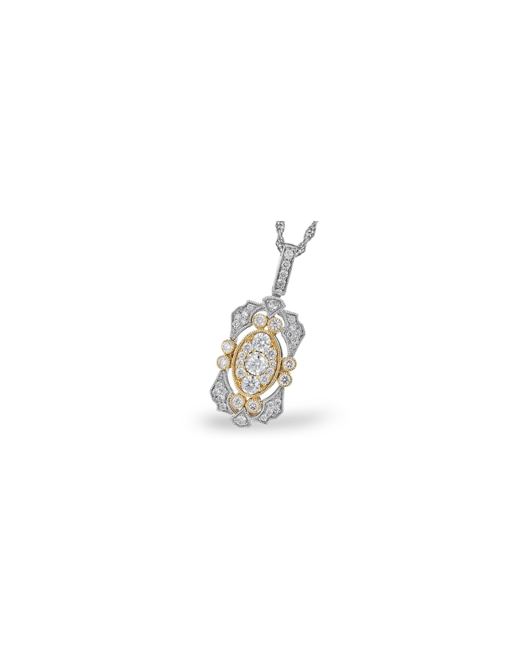 14KYW Diamond Pendant