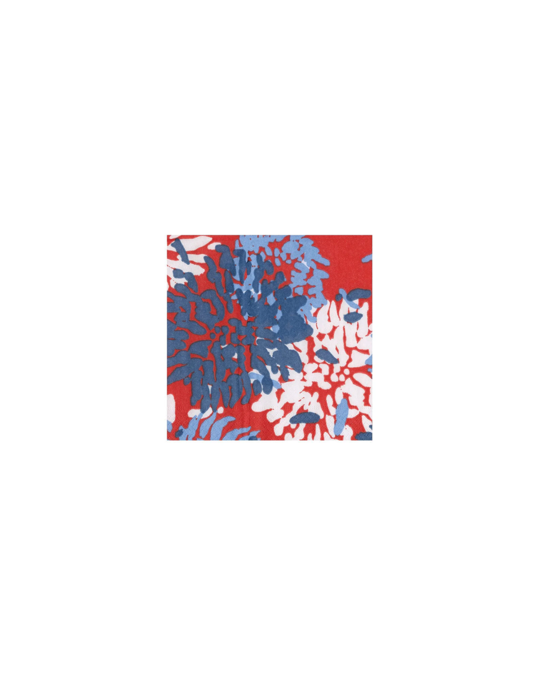 Chrysanthemum Red/White/Blue Cocktail Napkins