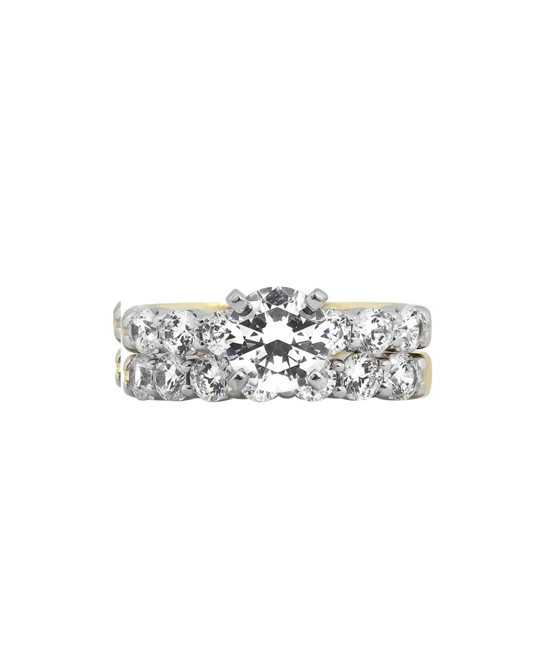 14KYW Semi Mount Diamond Wedding Set