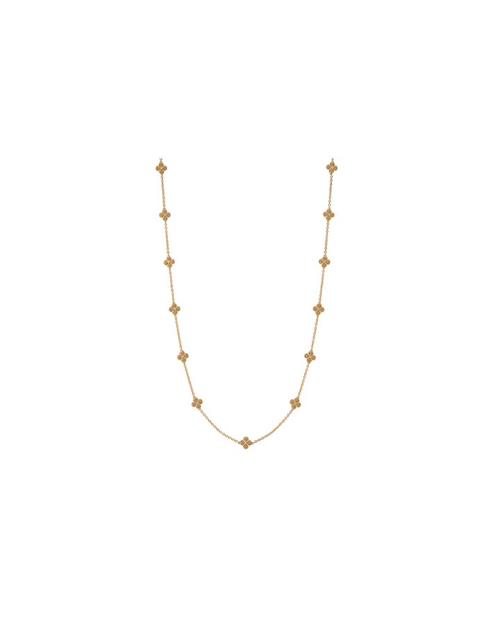 Clover Double Sided Necklace, Pearl White