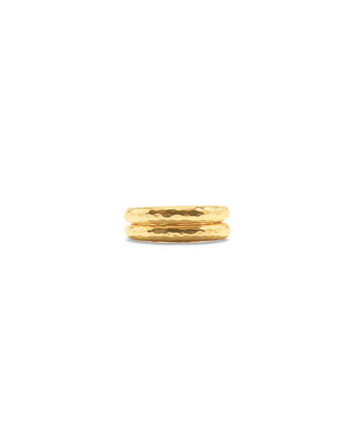Gold Cleopatra Slice Stacking Ring Set, Size 7