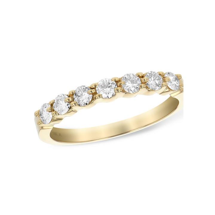 AK 14K YG 7 Stone Diamond Band, .50ct