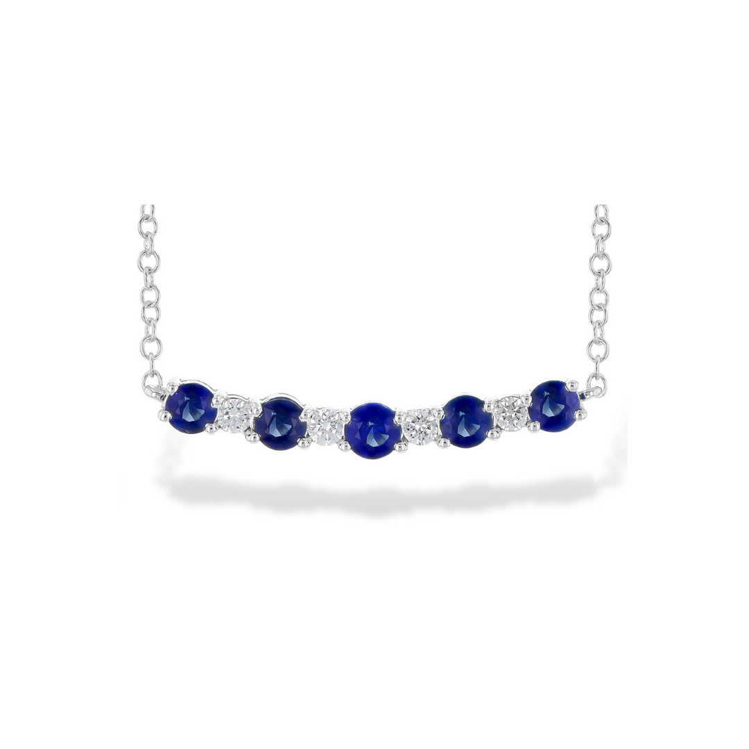 AK Sapphire and Diamond Necklace