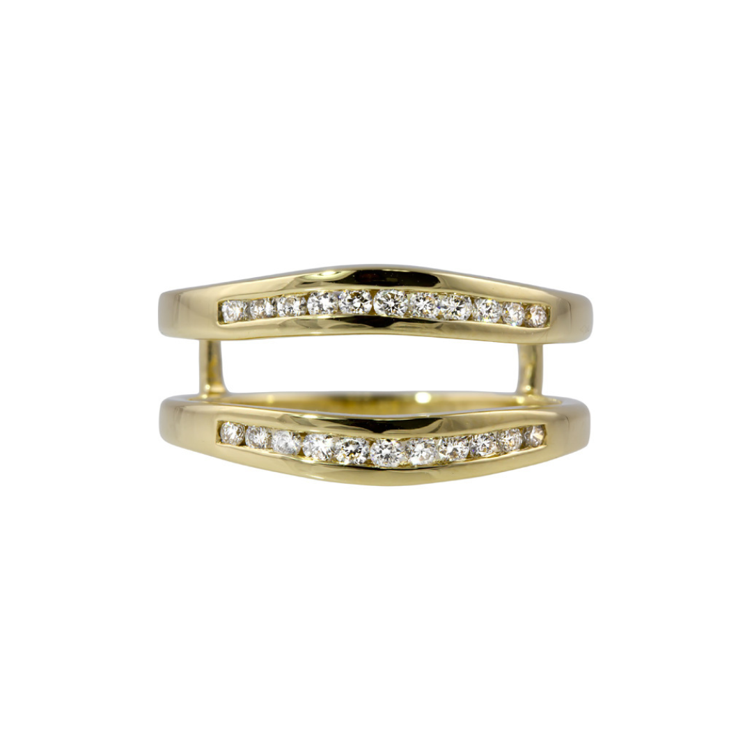 14K YG Diamond Ring Guard .33TW