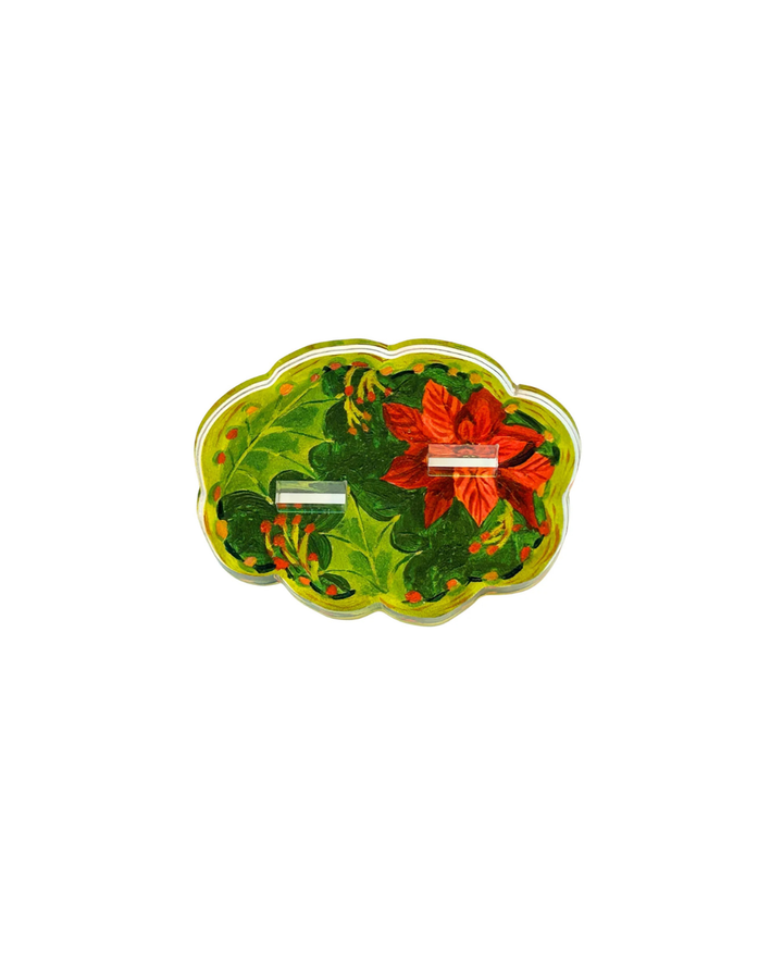 Kimberly Hodge Large Poinsettia Pattern Double Stand