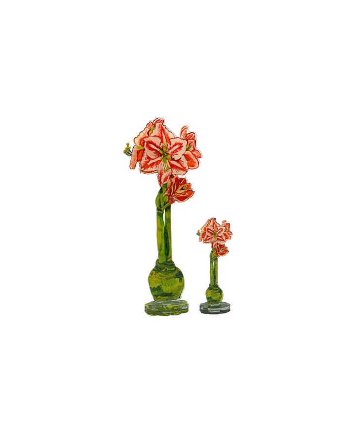 Kimberly Hodge Single Flower Acrylic Red Star Amaryllis