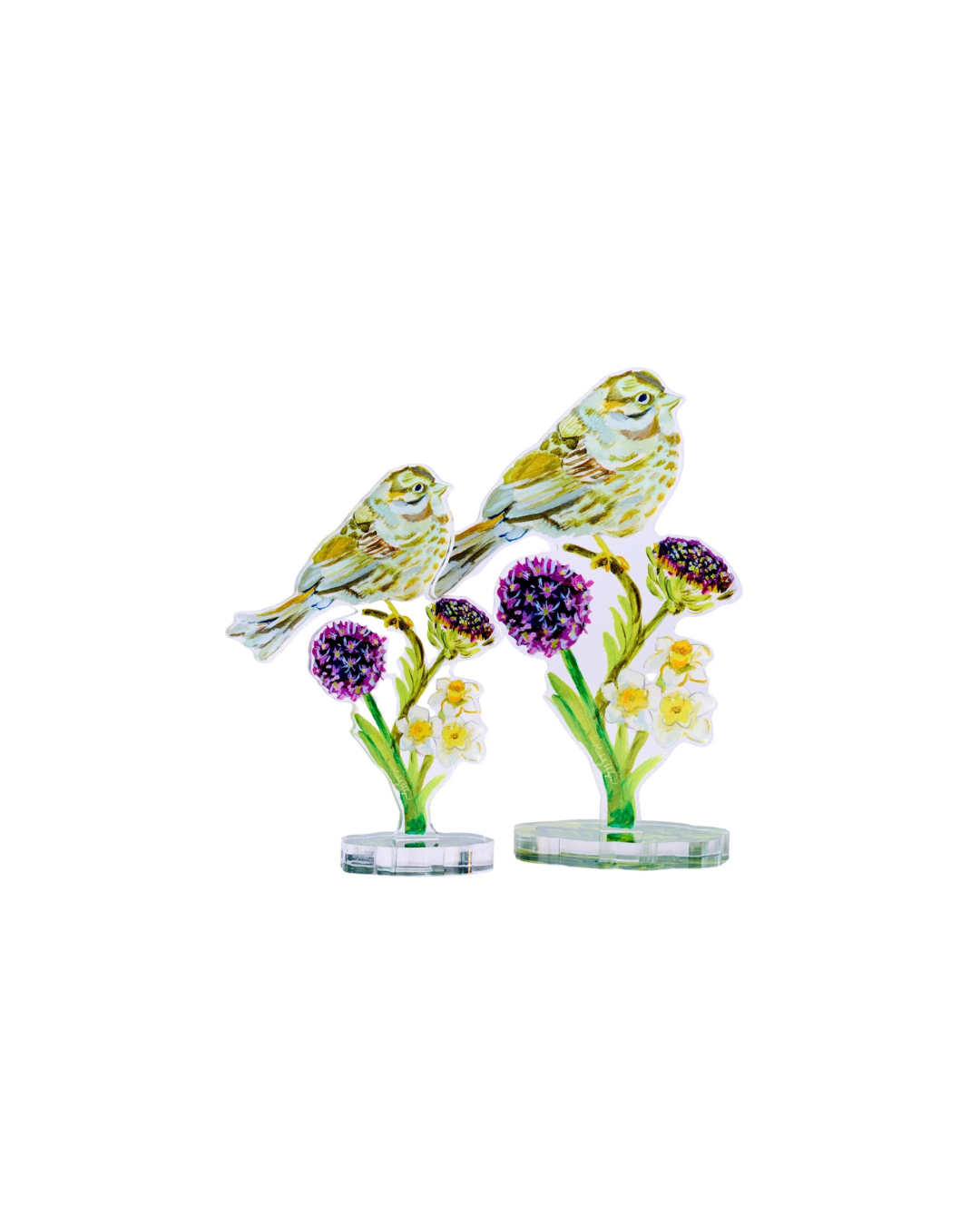Chipping Sparrow With Daffodils Acrylic Single Bird