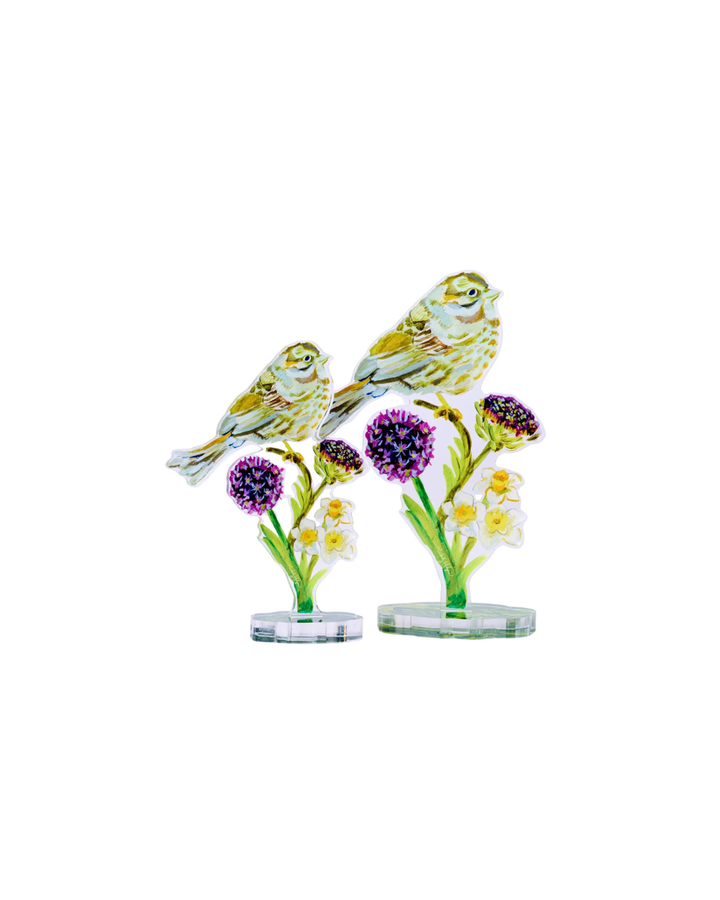 Chipping Sparrow With Daffodils Acrylic Single Bird