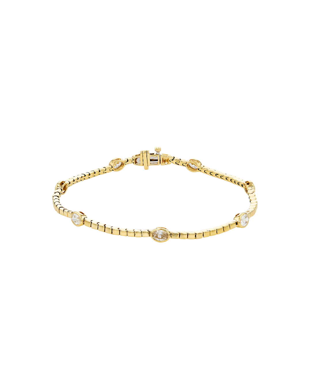 Seven Stone Oval Diamond Bracelet