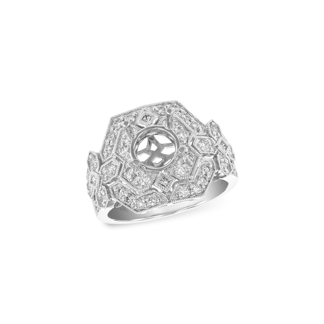 14W LDS Semi Diamond Ring .77 TW