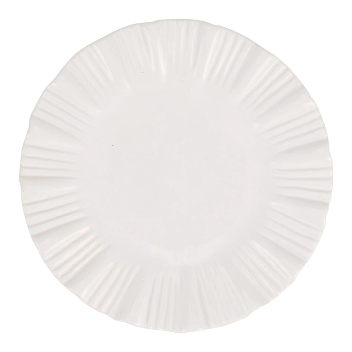 Bari White Small Round Platter