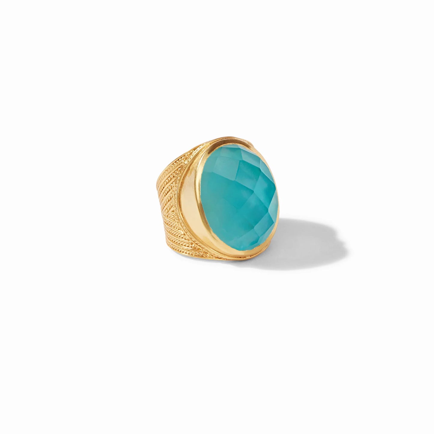 Julie Vos Verona Statement Ring, Bahamian Blue