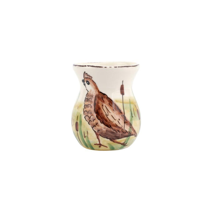 Vietri Wildlife Quail Bud Vase
