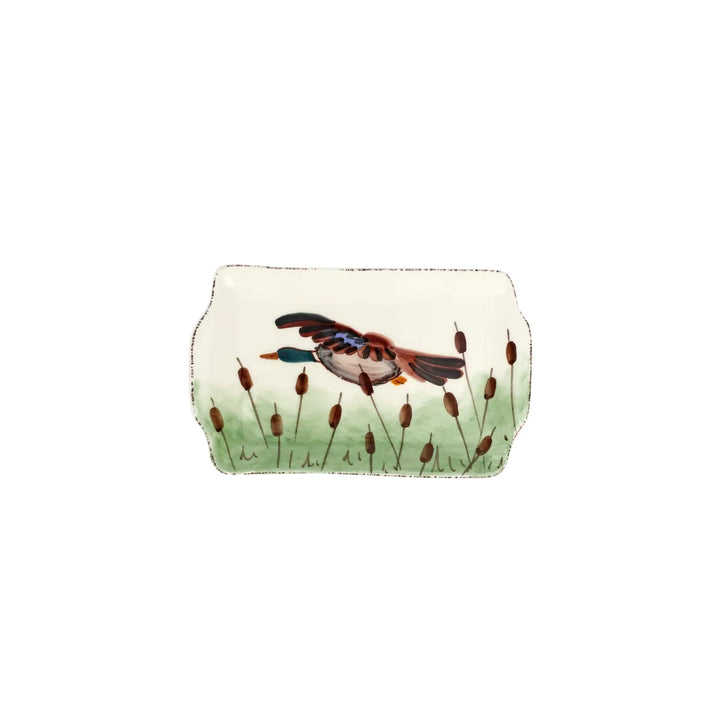 Vietri Wildlife Mallard Rectangular Plate