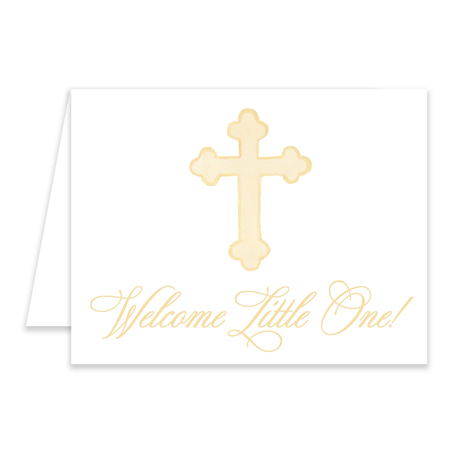 Ellington Paper Company "Welcome Little One" Card, Cream Cross