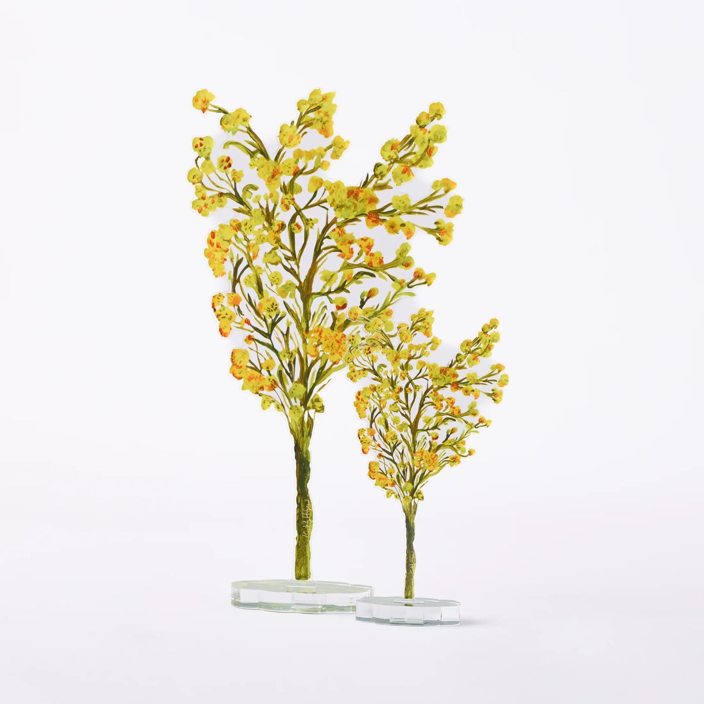 Yellow Branch Acrylic Single Flower
