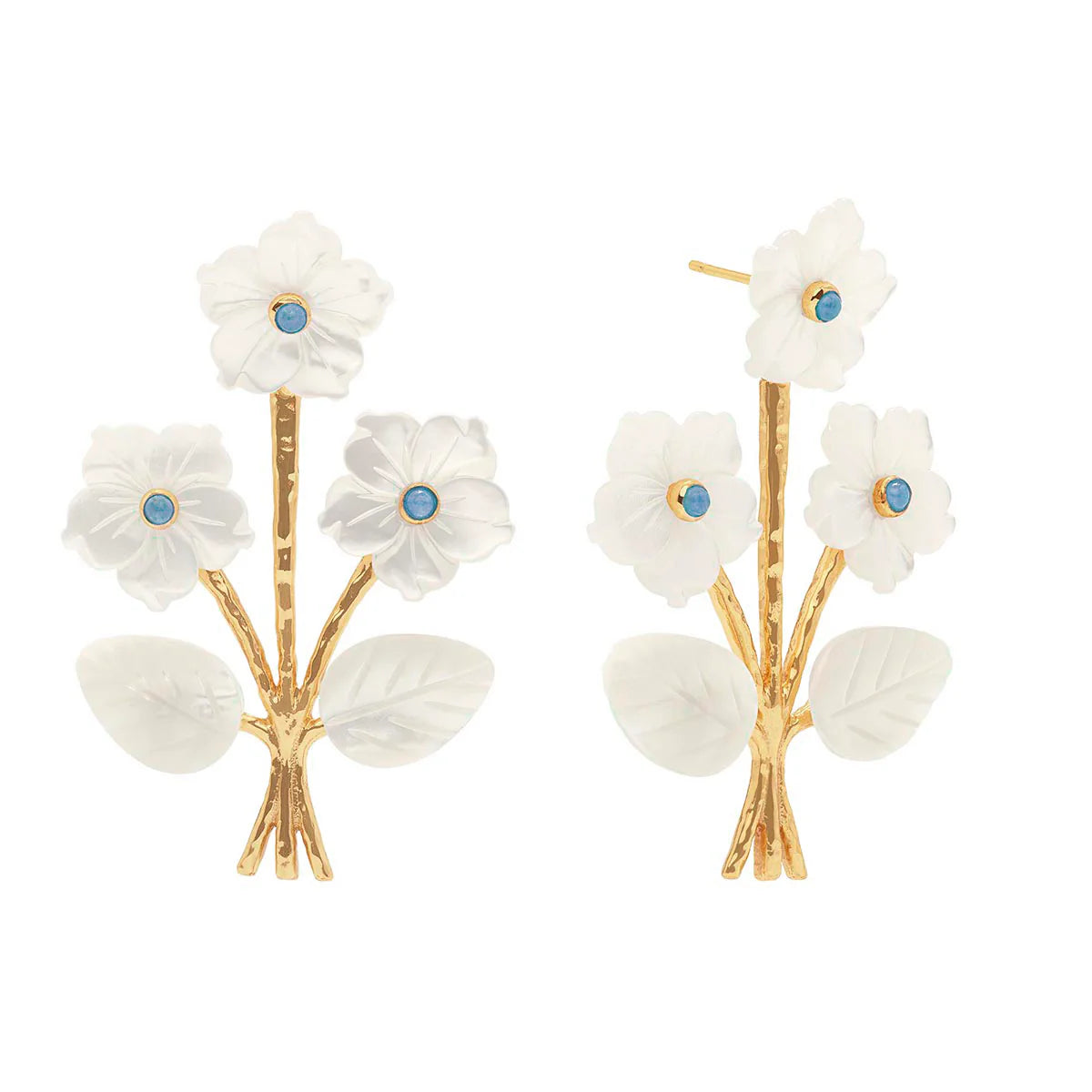 Capucine de Wulf Mermaid Garden Convertible Bouquet Post Earrings