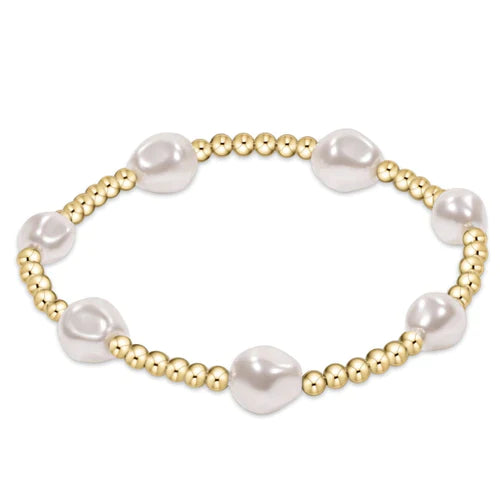 enewton Extends - Admire Gold 3mm Bead Bracelet - Pearl