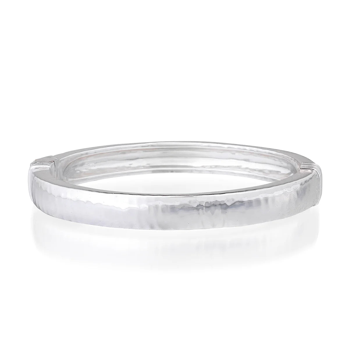 Capucine de Wulf Cleopatra Oval Hinged Bangle, Silver