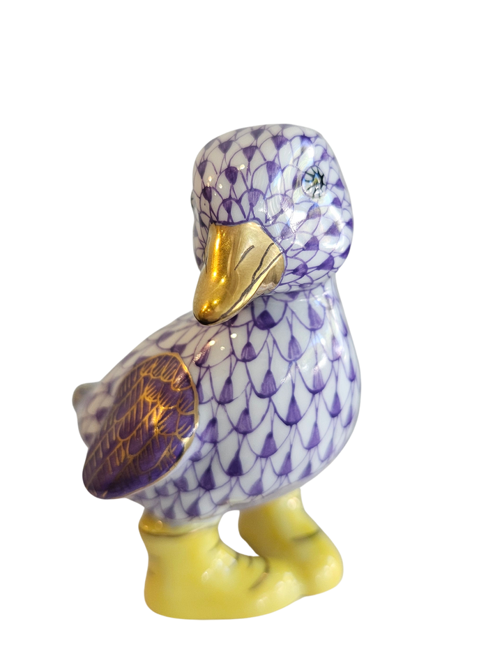 Herend Duckling in Boots, Lavender