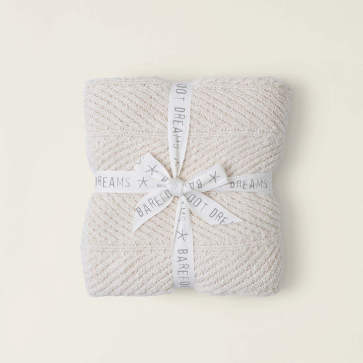 Barefoot Dreams Cozy Shine Herringbone Blanket