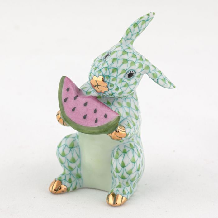 Herend Bunny with Watermelon, Keylime