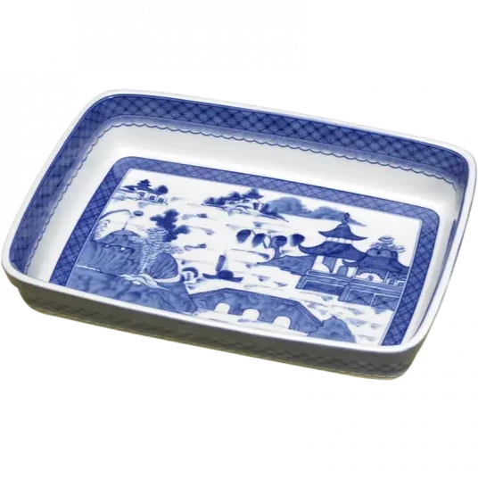 Blue Canton Rectangular Baker