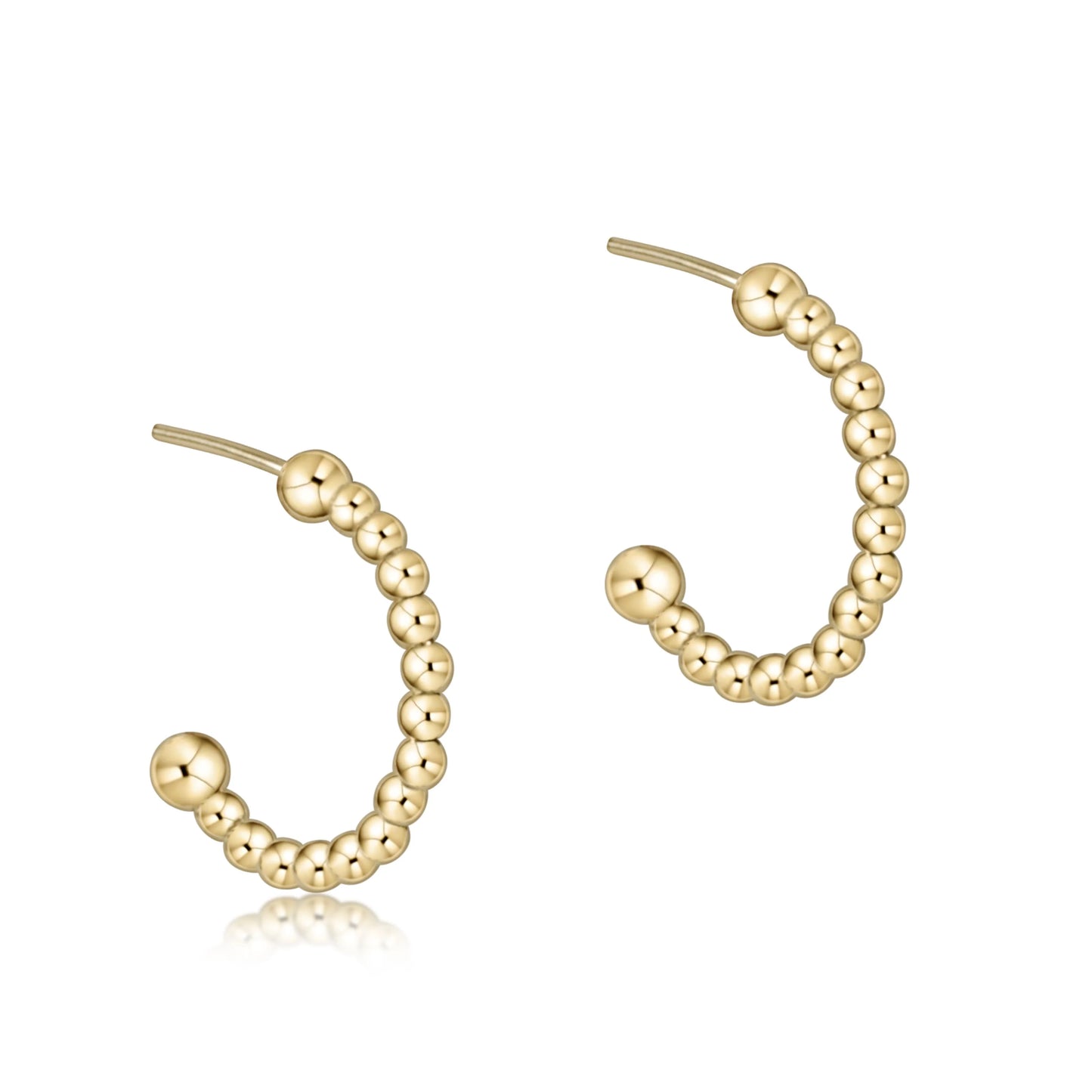 enewton beaded classic 1" post hoop - 2mm Gold