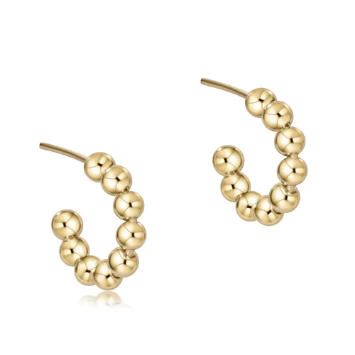 enewton beaded classic 1" post hoop - 4mm Gold