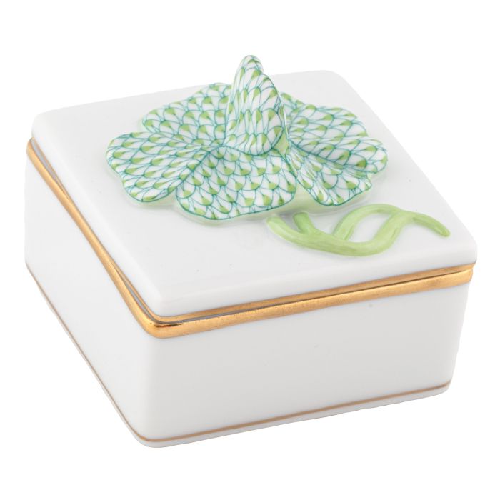 Herend Clover Box, Key Lime