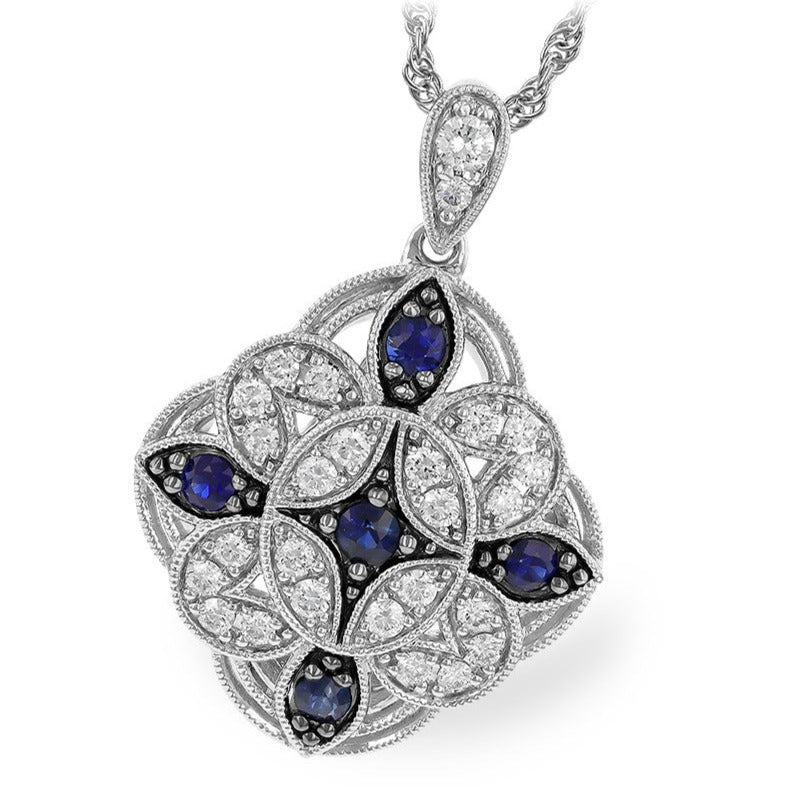 Sapphire and Diamond Necklace