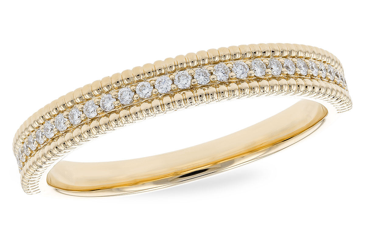 14 KT Yellow Gold and Diamond Wedding Band