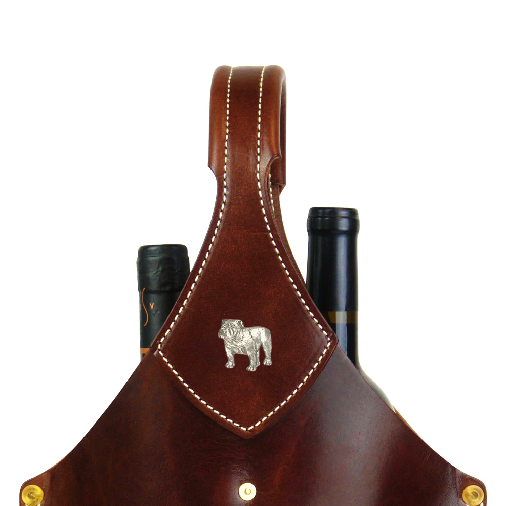 Kingfisher Leatherworks Bottle Tote, Double Barrel