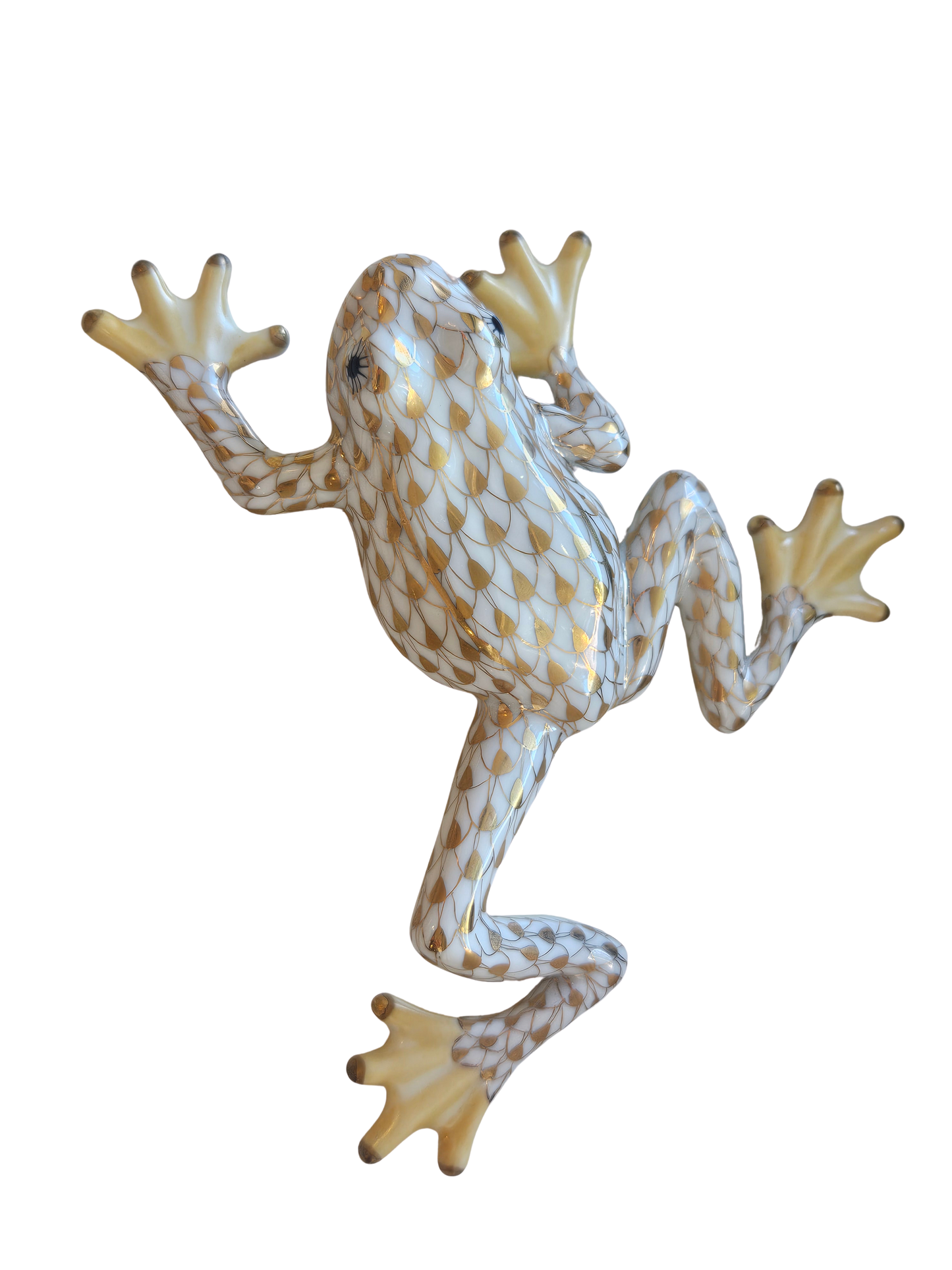 Herend Reaching Frog, Gold