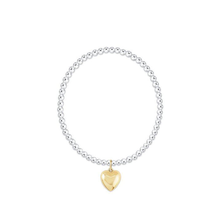 Enewton Classic Mixed Metal 3mm Bracelet - Love Plush Gold Charm