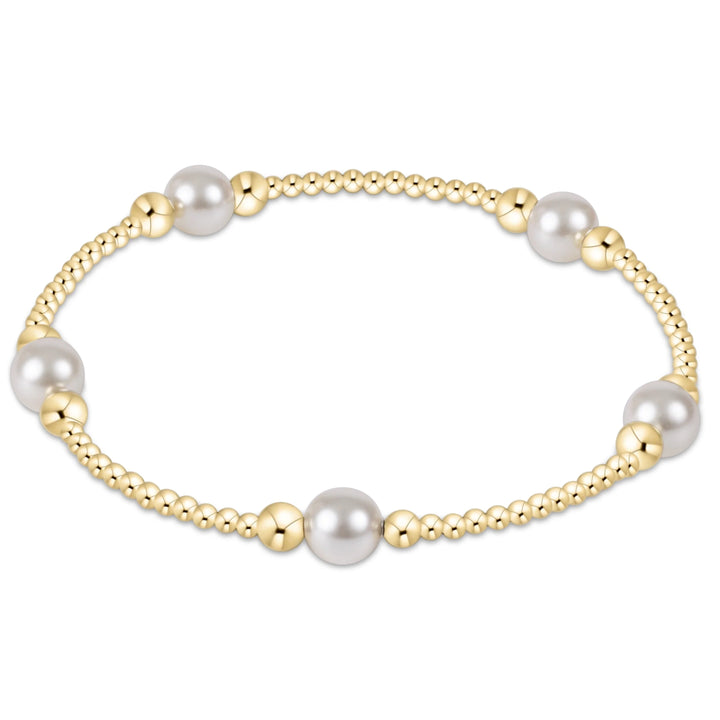 Enewton Purpose Pearl 6mm Gold Bracelet