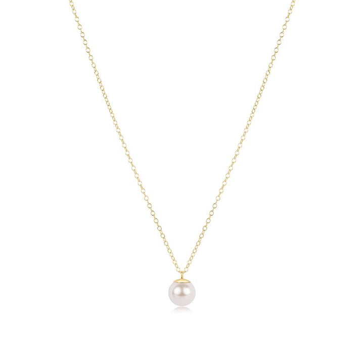 Enewton 16" Necklace Gold - Classic Pearl 8mm Charm