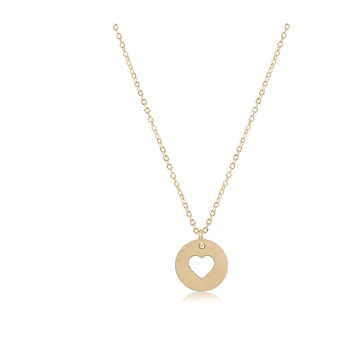 Enewton egirl 14" Necklace Gold - Love Small Gold Disc