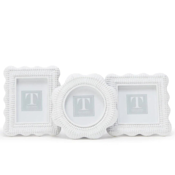 Scallop Rattan Weave Photo Frame