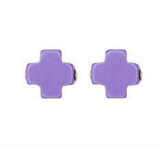 enewton Signature Cross Stud - Purple