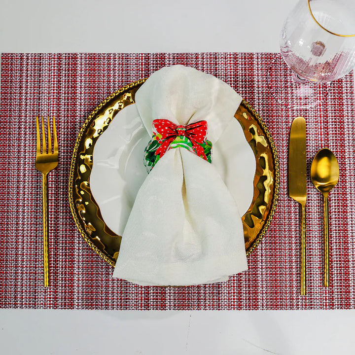 Lauren Dunn Red Berry Wreath Acrylic Napkin Ring