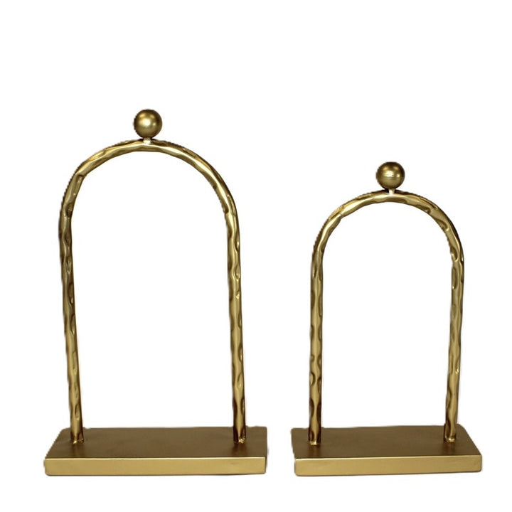 Trade Cie Arched Metal Ornament Display, Gold