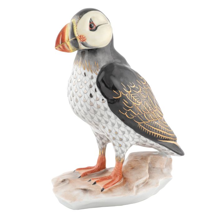 Herend Puffin on Rock