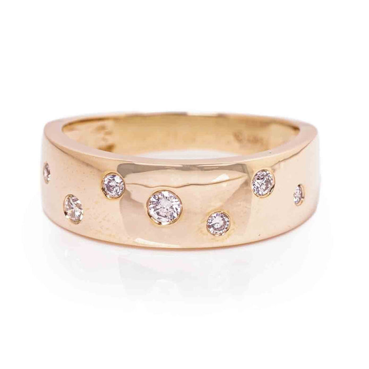 Gold Rush Ring with Burnished Diamonds