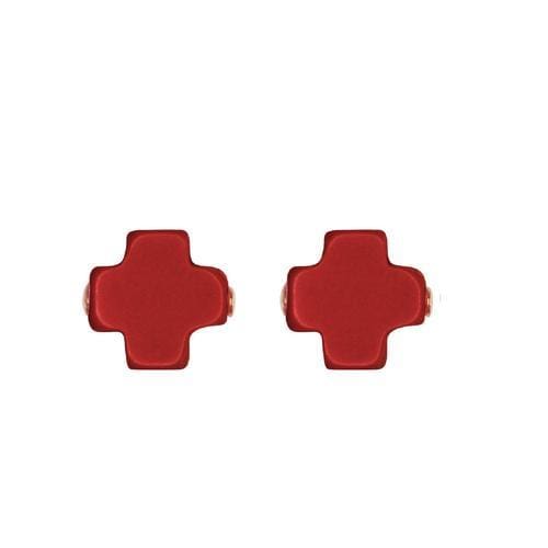 Enewton Signature Cross Stud - Red