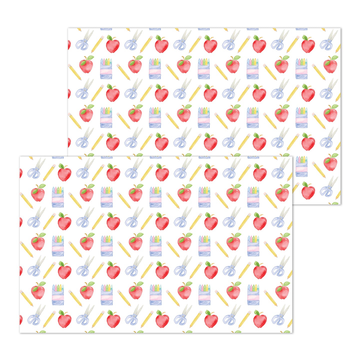 Ellington Paper Company Laminated Placemat, School Days Pattern