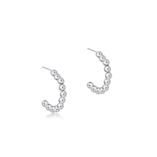 enewton beaded classic 1" post hoop - 3mm SS