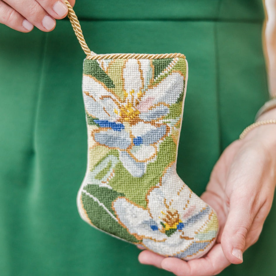 Bauble Stockings Merry Magnolias by Katherine Knuth
