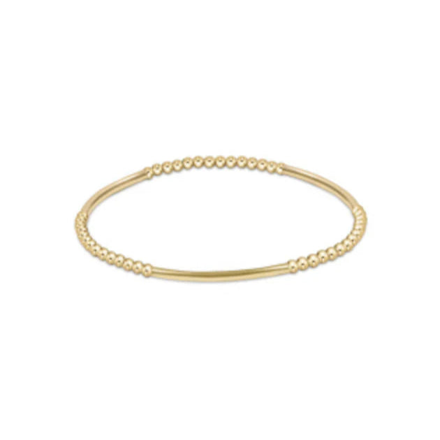 enewton Bliss Bar Gold Pattern 2.5mm Bead Bracelet