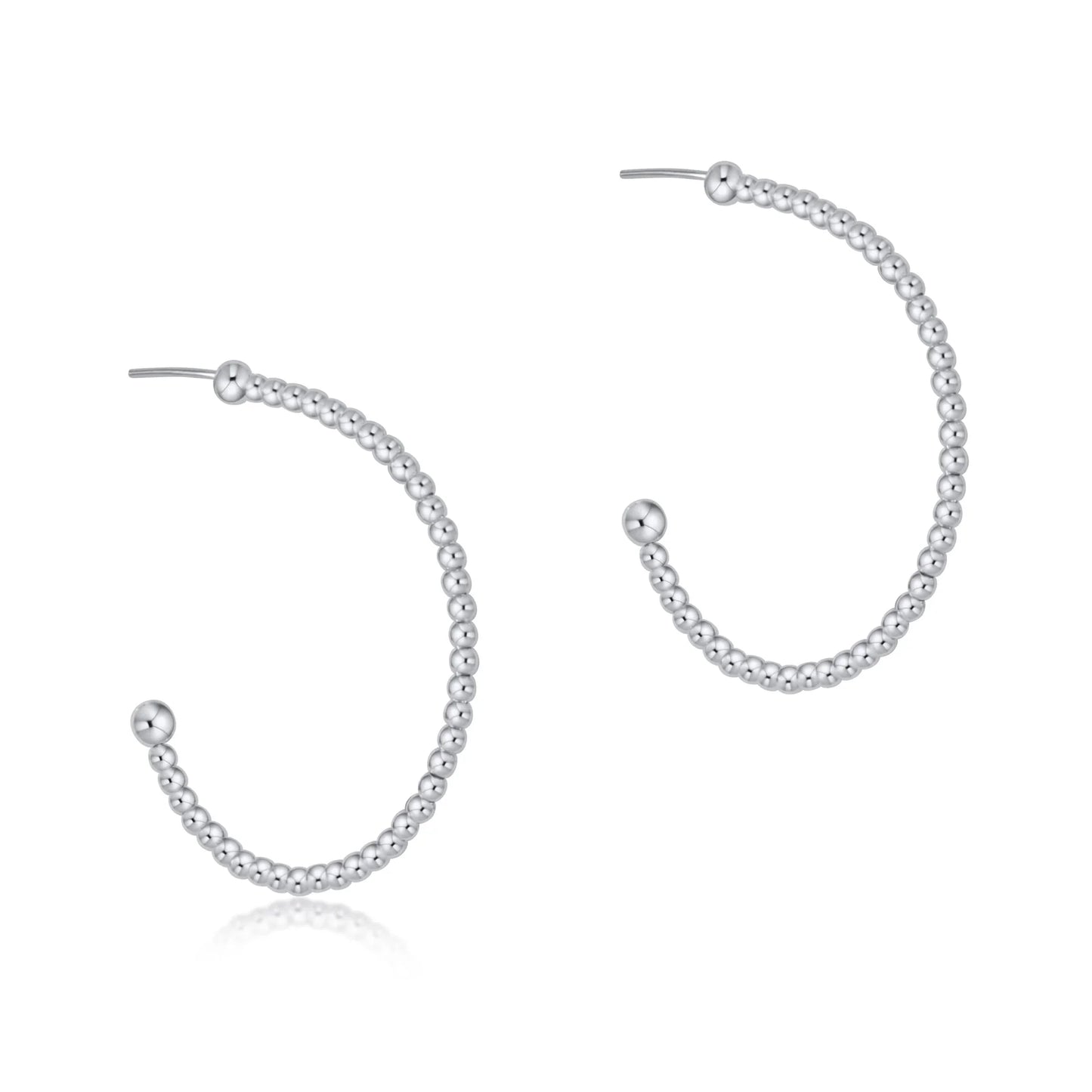 enewton beaded classic 1.25" post hoop - 2mm SS